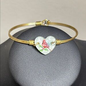 Luca + Danni Cardinal Crystal Heart Bangle Bracelet